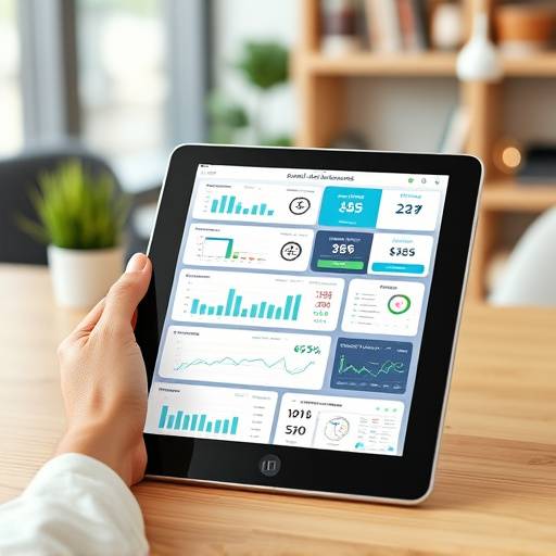 Una piccola impresa che utilizza un software di gestione aziendale su un tablet